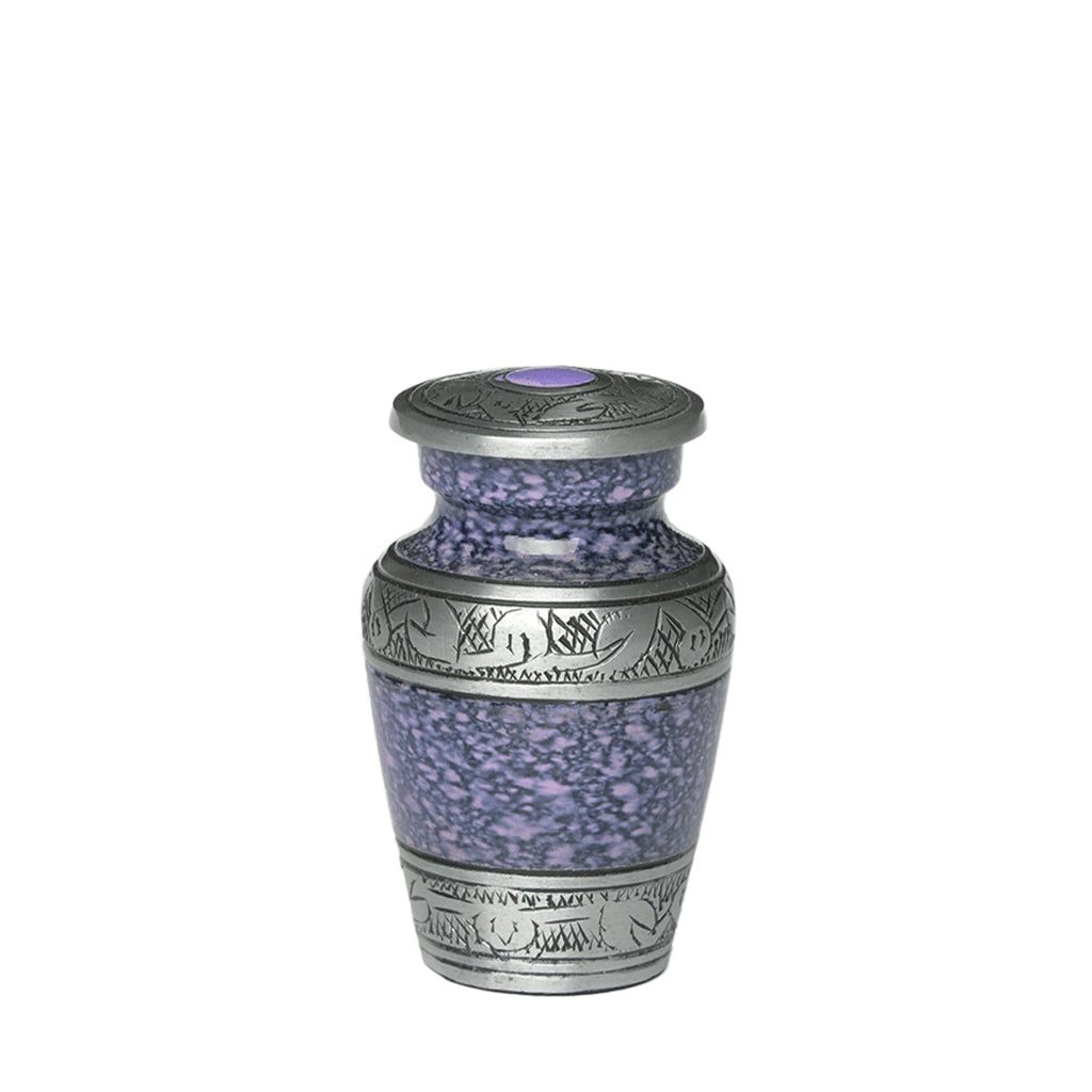 CLEARANCE - KEEPSAKE -Alloy Urn -1489- Jasmine ™ Border PURPLE