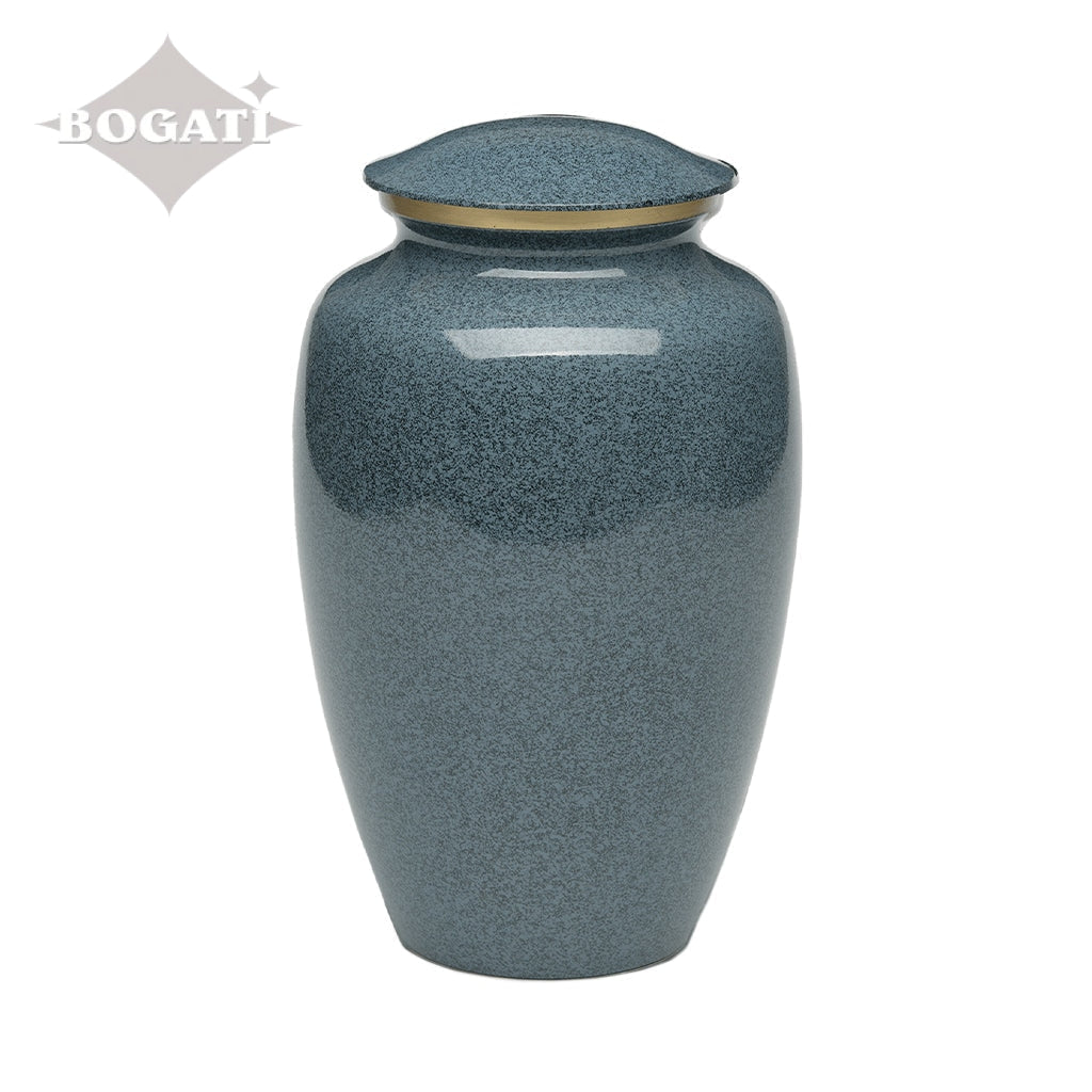 ADULT Classic Brass urn -1541- Speckled finish Military Gray