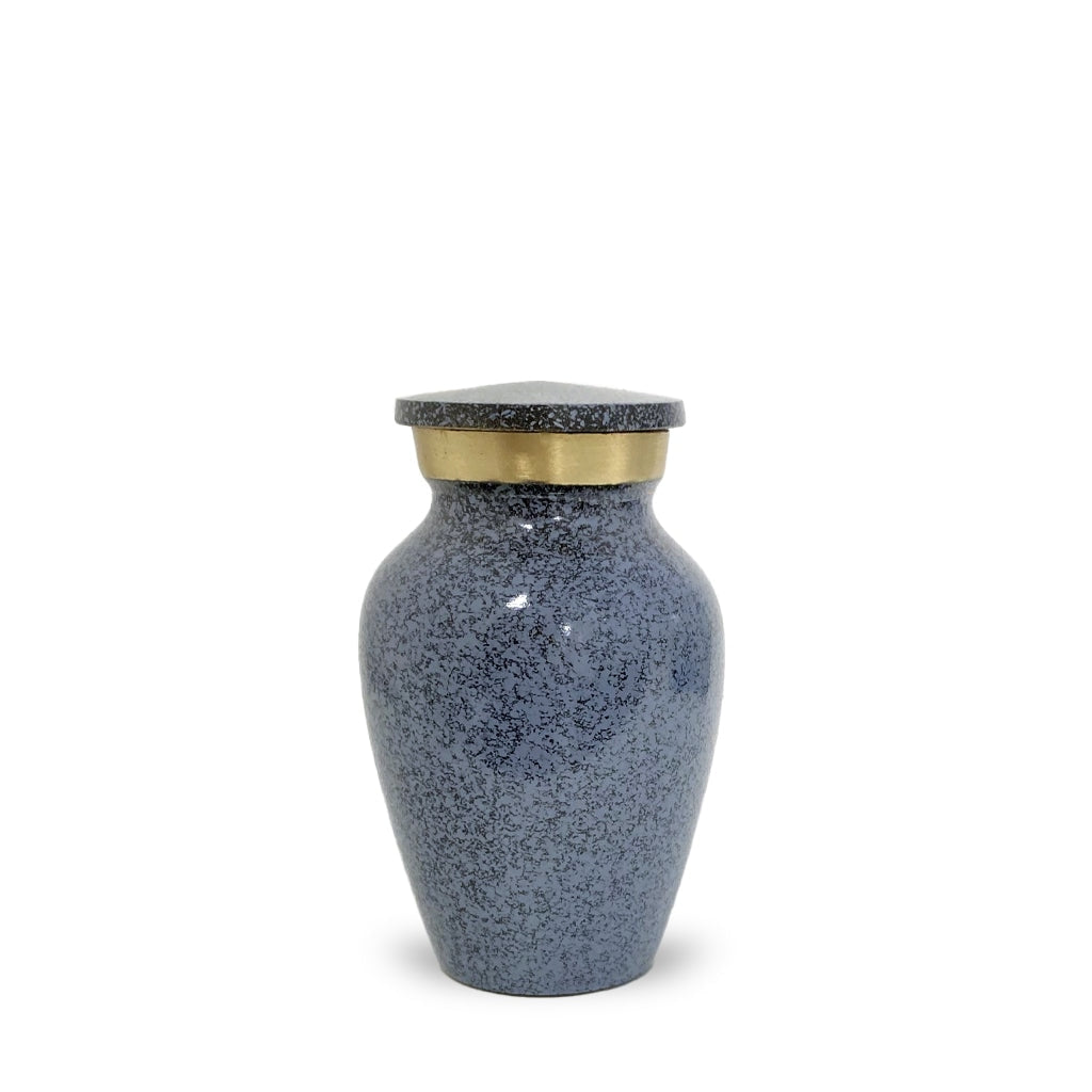 KEEPSAKE Brass urn -1541- Speckled Finish Military Gray