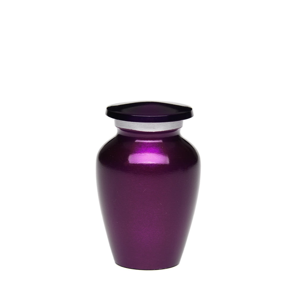 KEEPSAKE - Brass urn -1541- Shiny Finish Purple