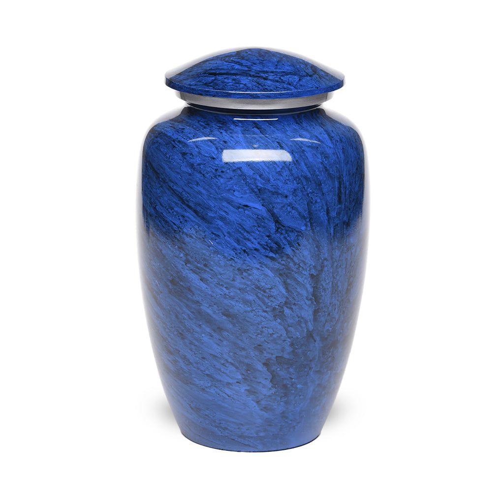 ADULT Classic Alloy urn -1600- Jewel Marbled Stone Dark Blue