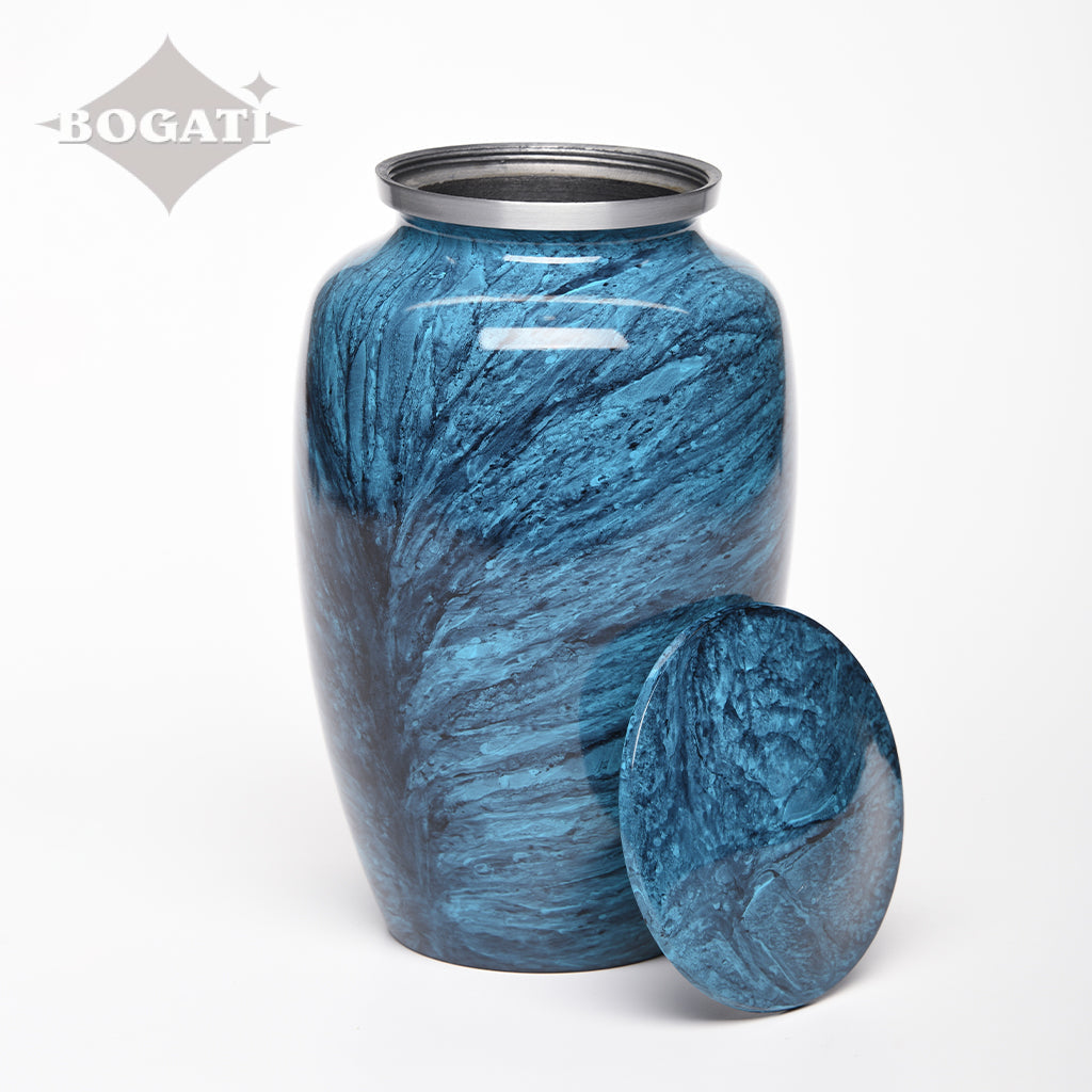 ADULT Classic Alloy urn -1600- Jewel Marbled Stone