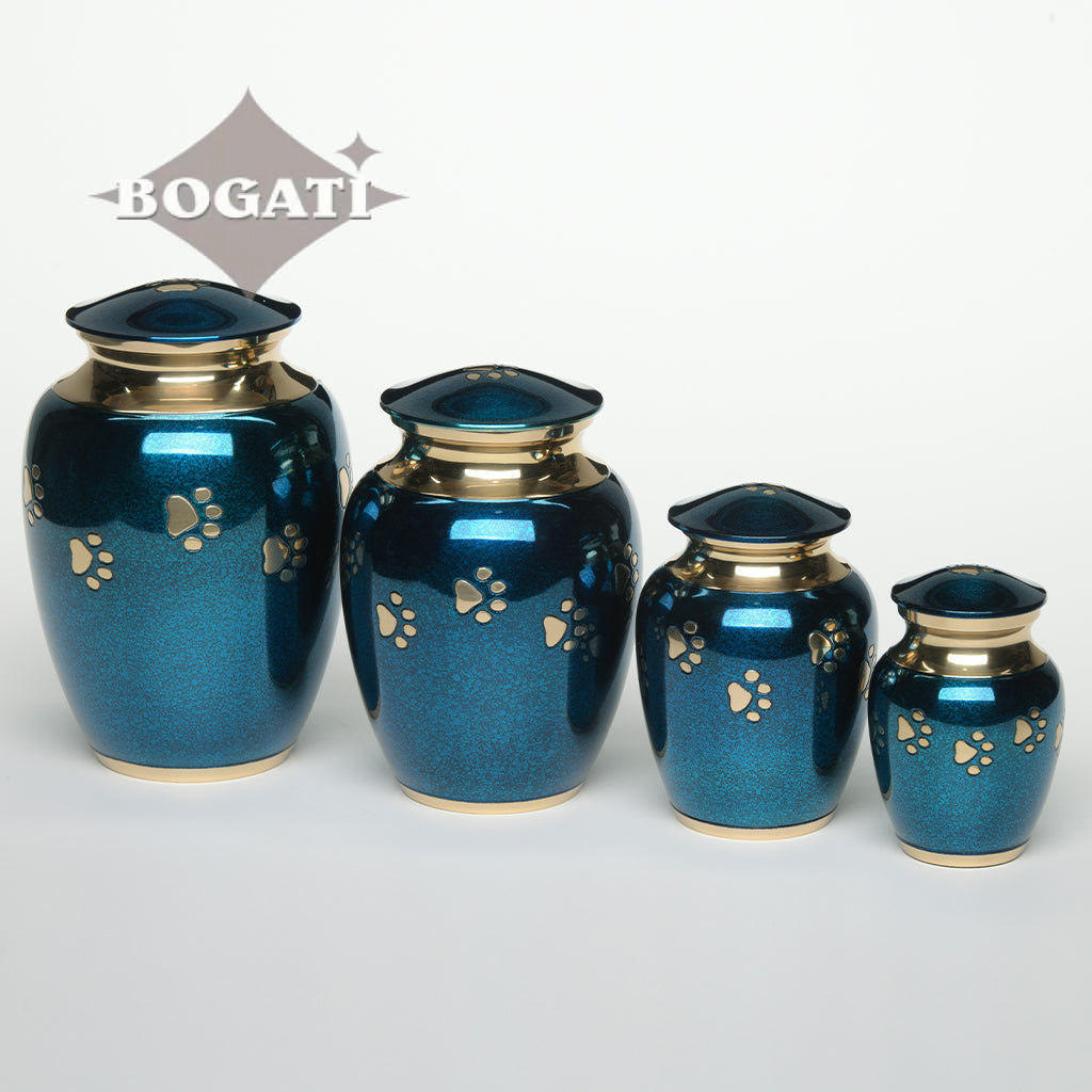 LARGE Brass Pet Urn - "Forever Paw"
