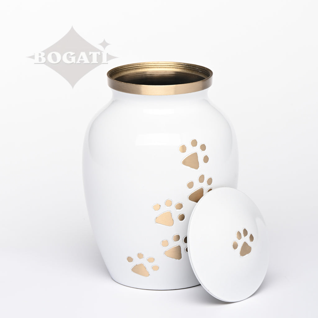 MEDIUM Brass Pet Urn -"Paws to Heaven"