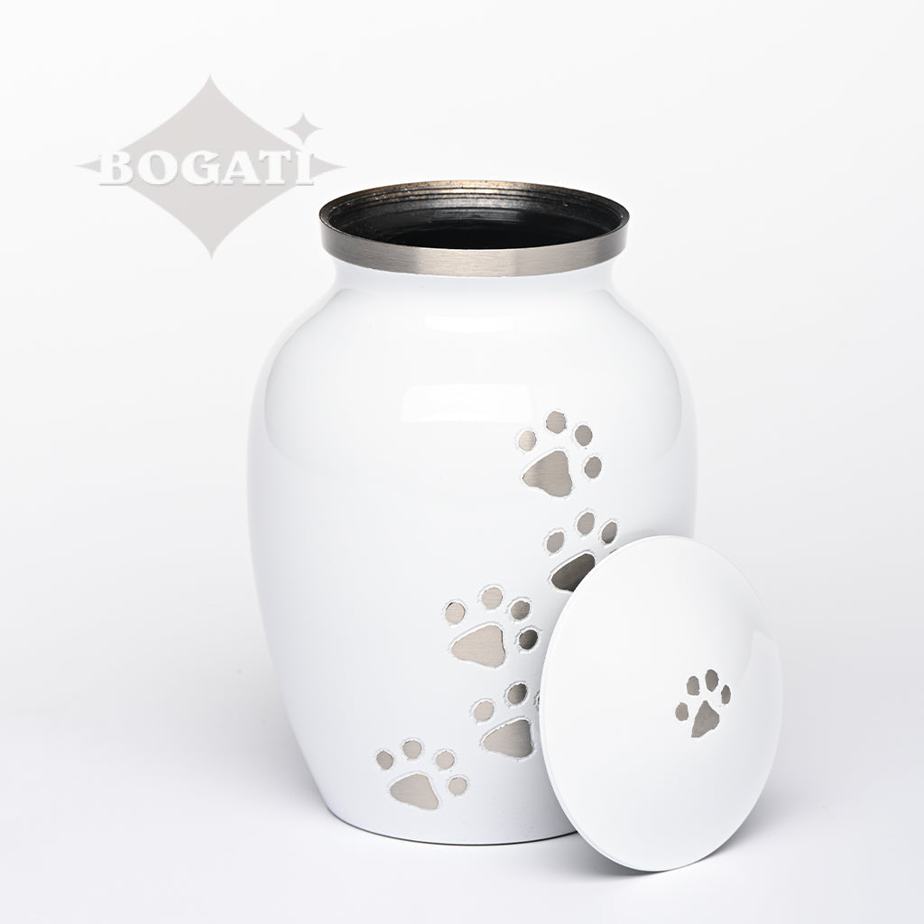 MEDIUM Brass Pet Urn -"Paws to Heaven"