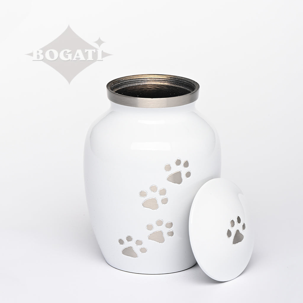 SMALL Brass Pet Urn - "Paws to Heaven"