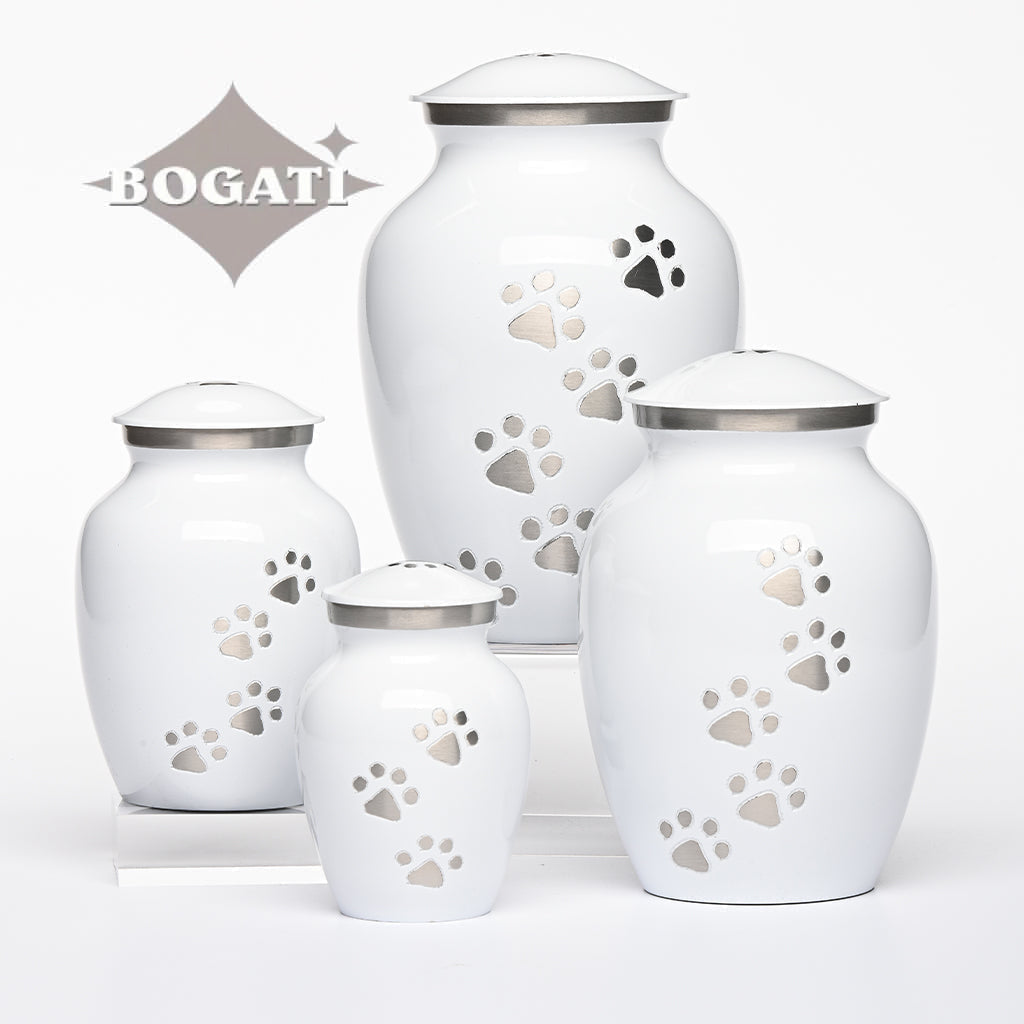 EXTRA SMALL Brass Pet Urn - "Paws to Heaven"