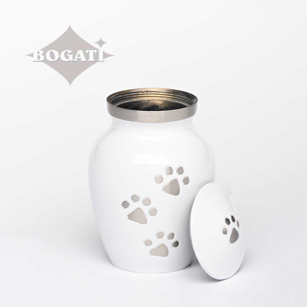 EXTRA SMALL Brass Pet Urn - "Paws to Heaven"