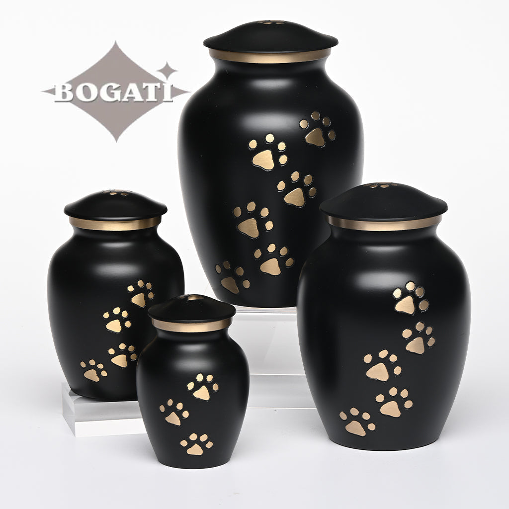 EXTRA SMALL Brass Pet Urn - "Paws to Heaven"