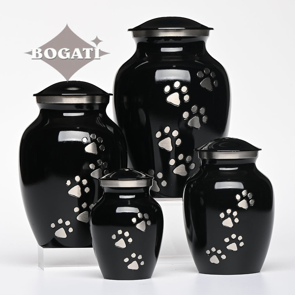 EXTRA SMALL Brass Pet Urn - "Paws to Heaven"