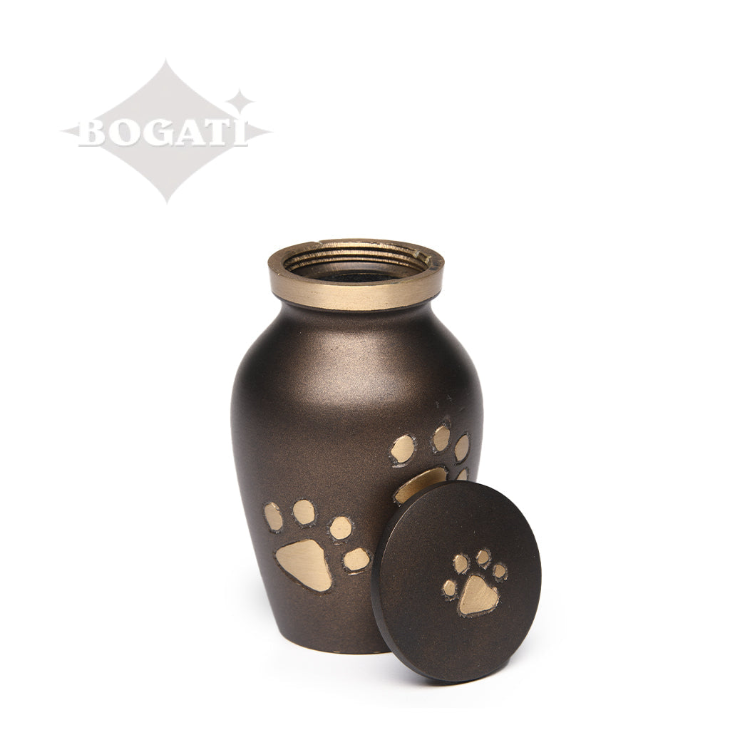 KEEPSAKE Brass Pet Urn - "Paws to Heaven"