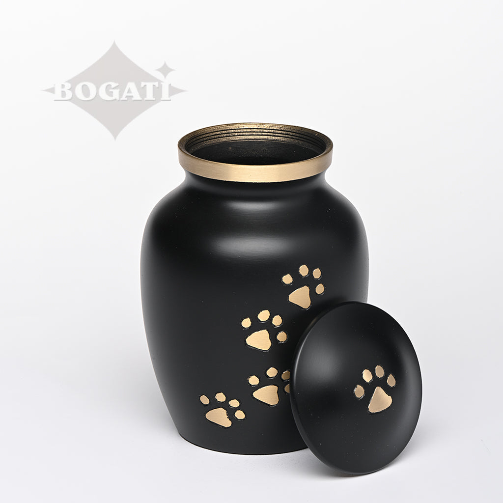 SMALL Brass Pet Urn - "Paws to Heaven"