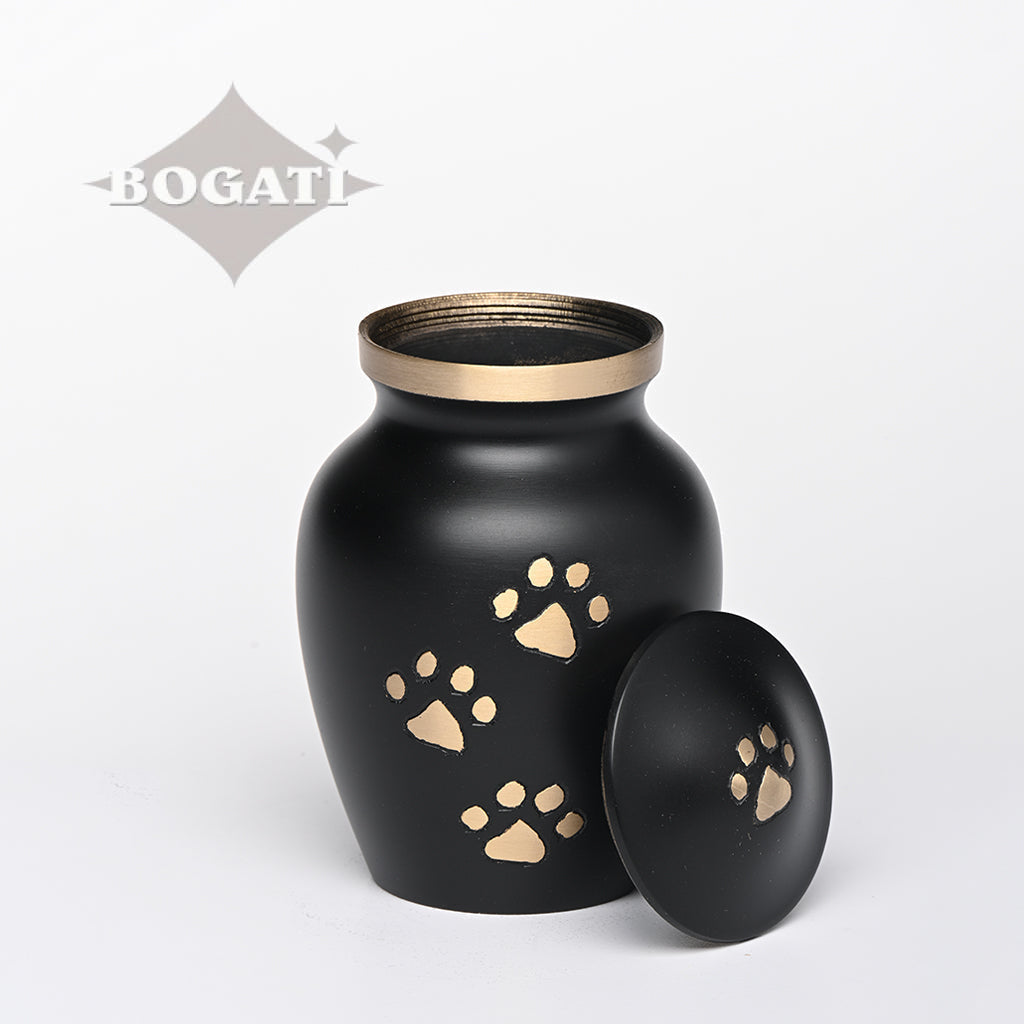 EXTRA SMALL Brass Pet Urn - "Paws to Heaven"