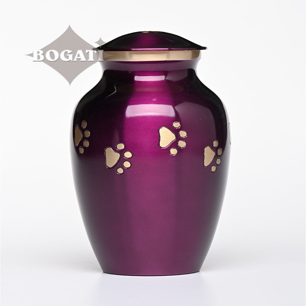 LARGE Brass Pet Urn - "Forever Paw"