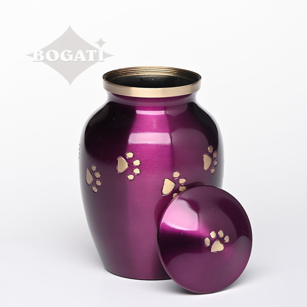 MEDIUM Brass Pet Urn - "Forever Paw"