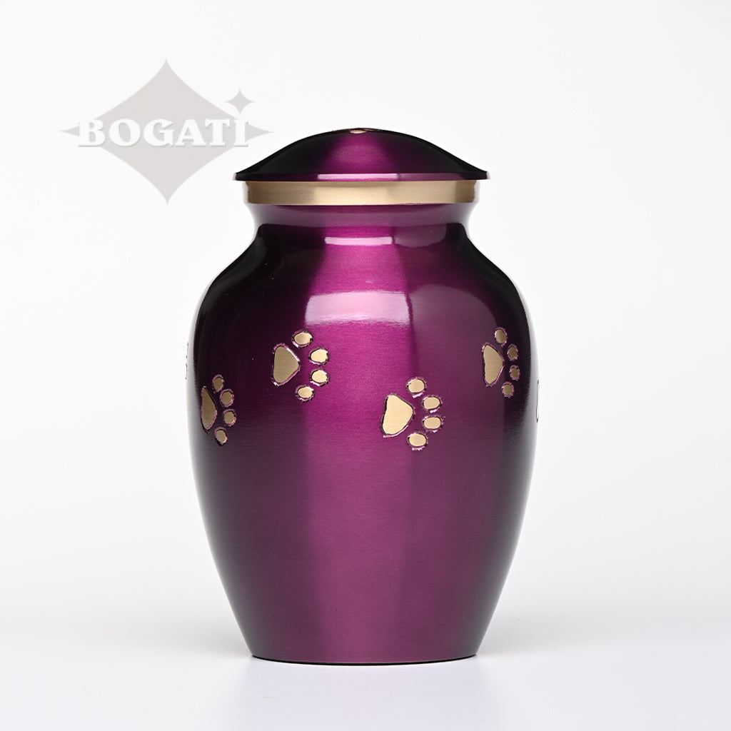 MEDIUM Brass Pet Urn - "Forever Paw"