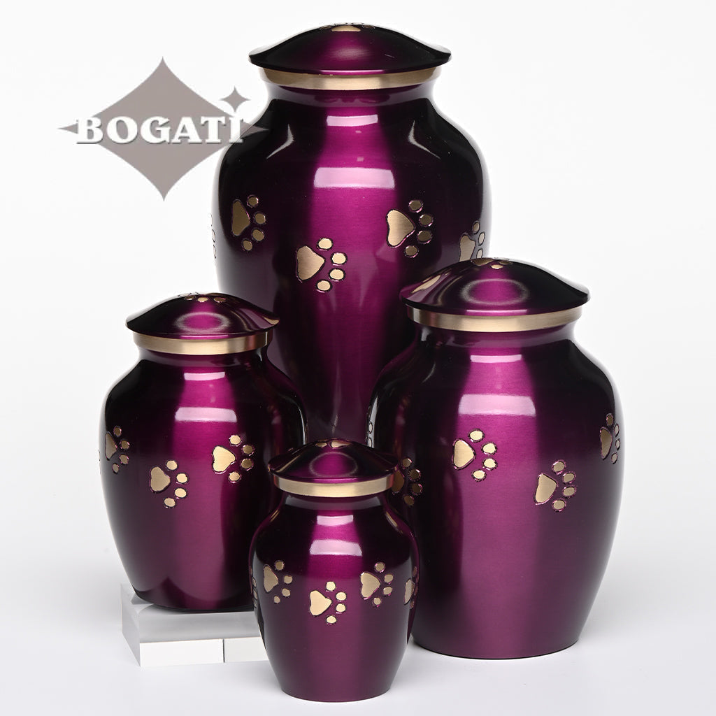 EXTRA SMALL Brass Pet Urn - "Forever Paw"