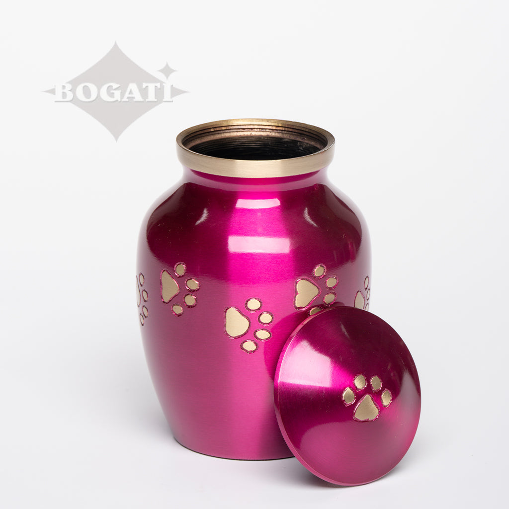 SMALL Brass Pet Urn - "Forever Paw"