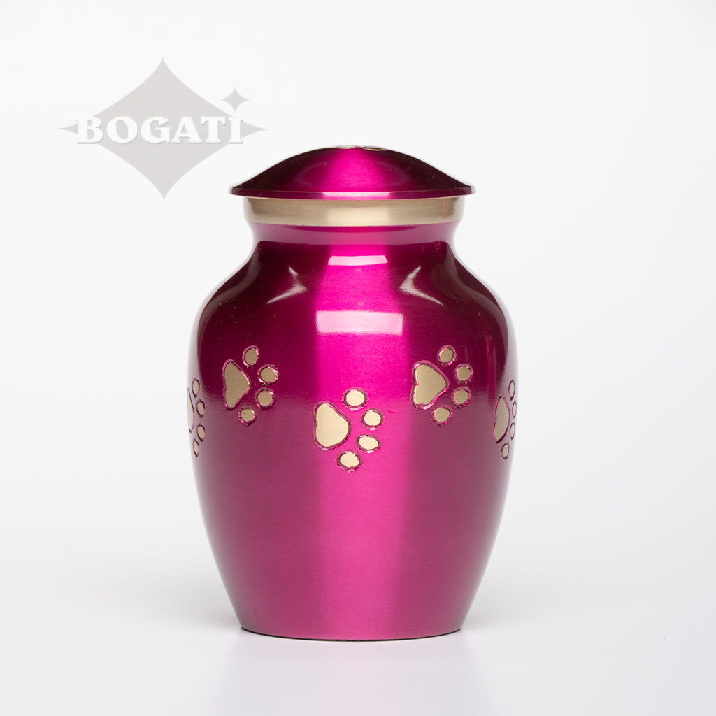 SMALL Brass Pet Urn - "Forever Paw"