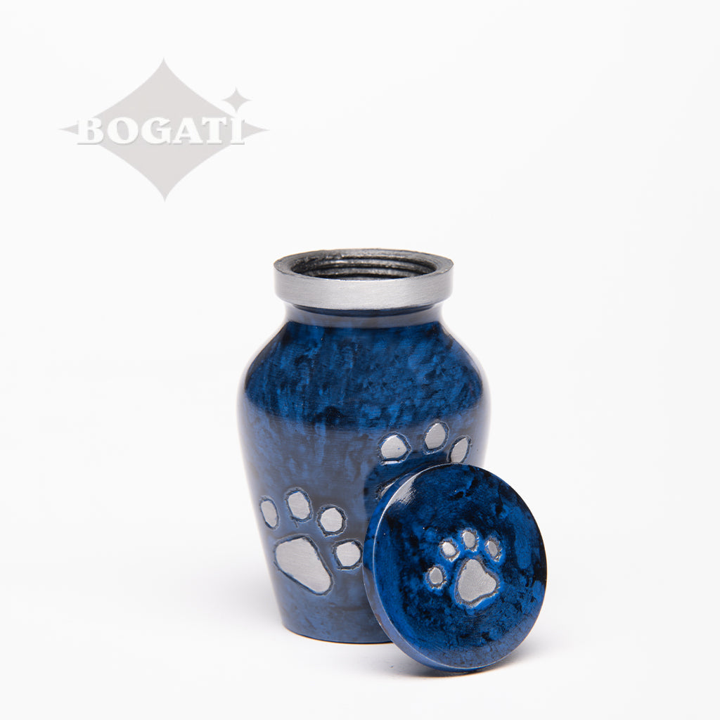 KEEPSAKE Alloy Pet Urn - 1658 "Paws to Heaven" - Marbled Stone Finish