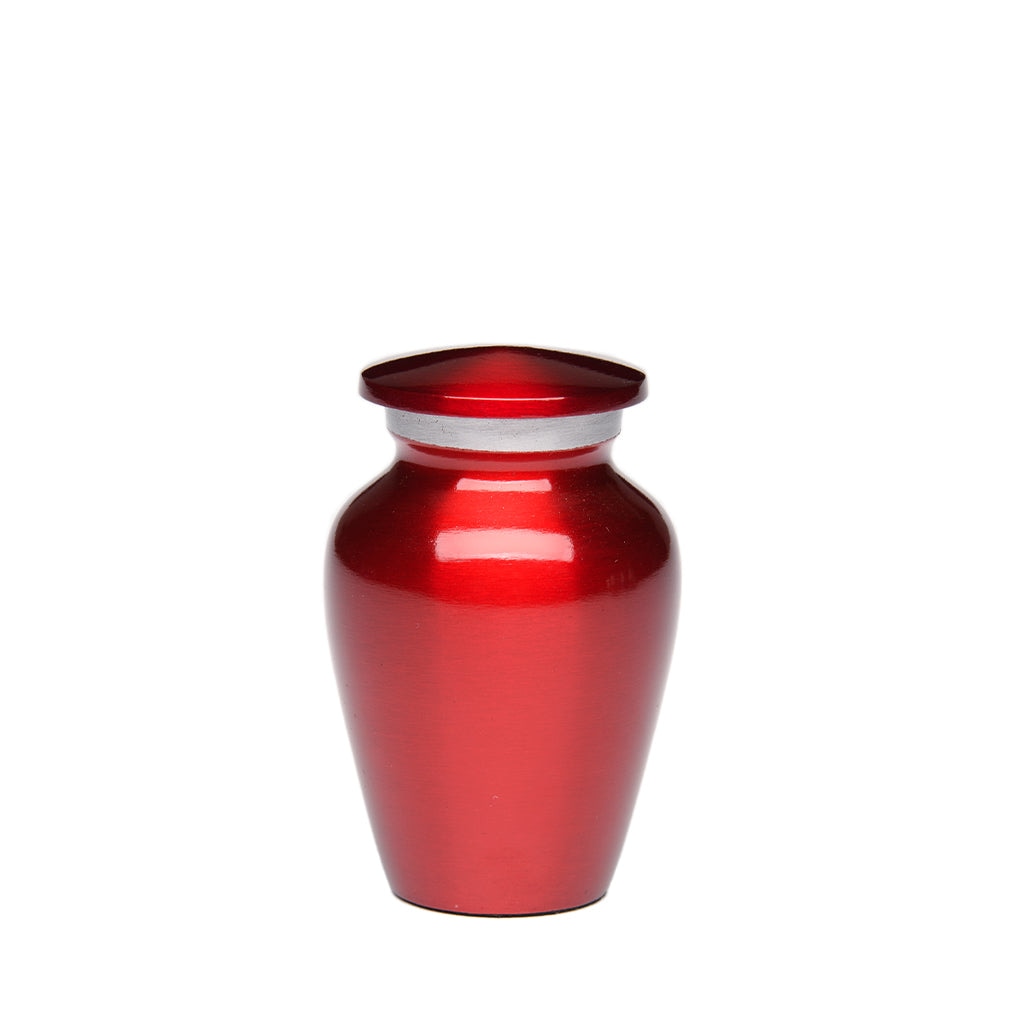 CLEARANCE - KEEPSAKE Classic alloy urn - 1800 - High Gloss Red