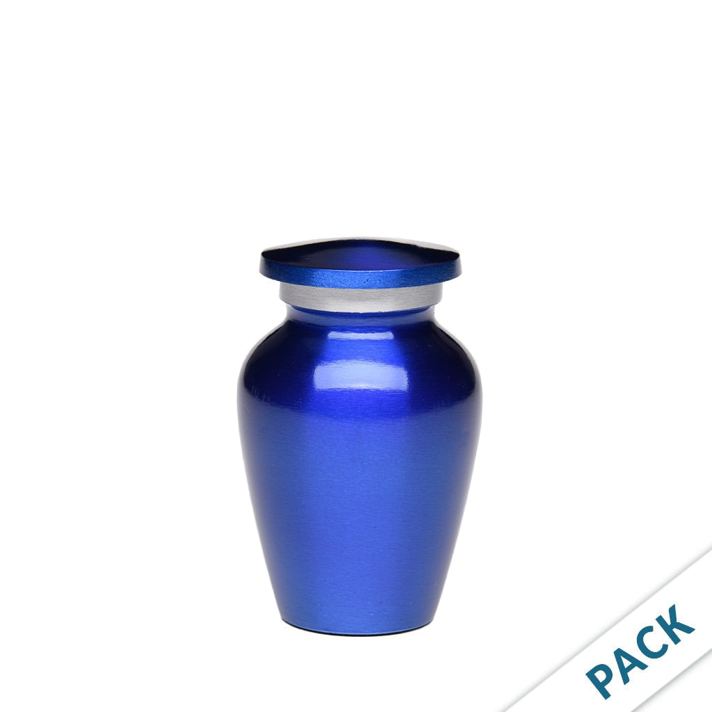 KEEPSAKE Classic Alloy urn -Color Perfection - High-Gloss-Pack of 10 Cobalt