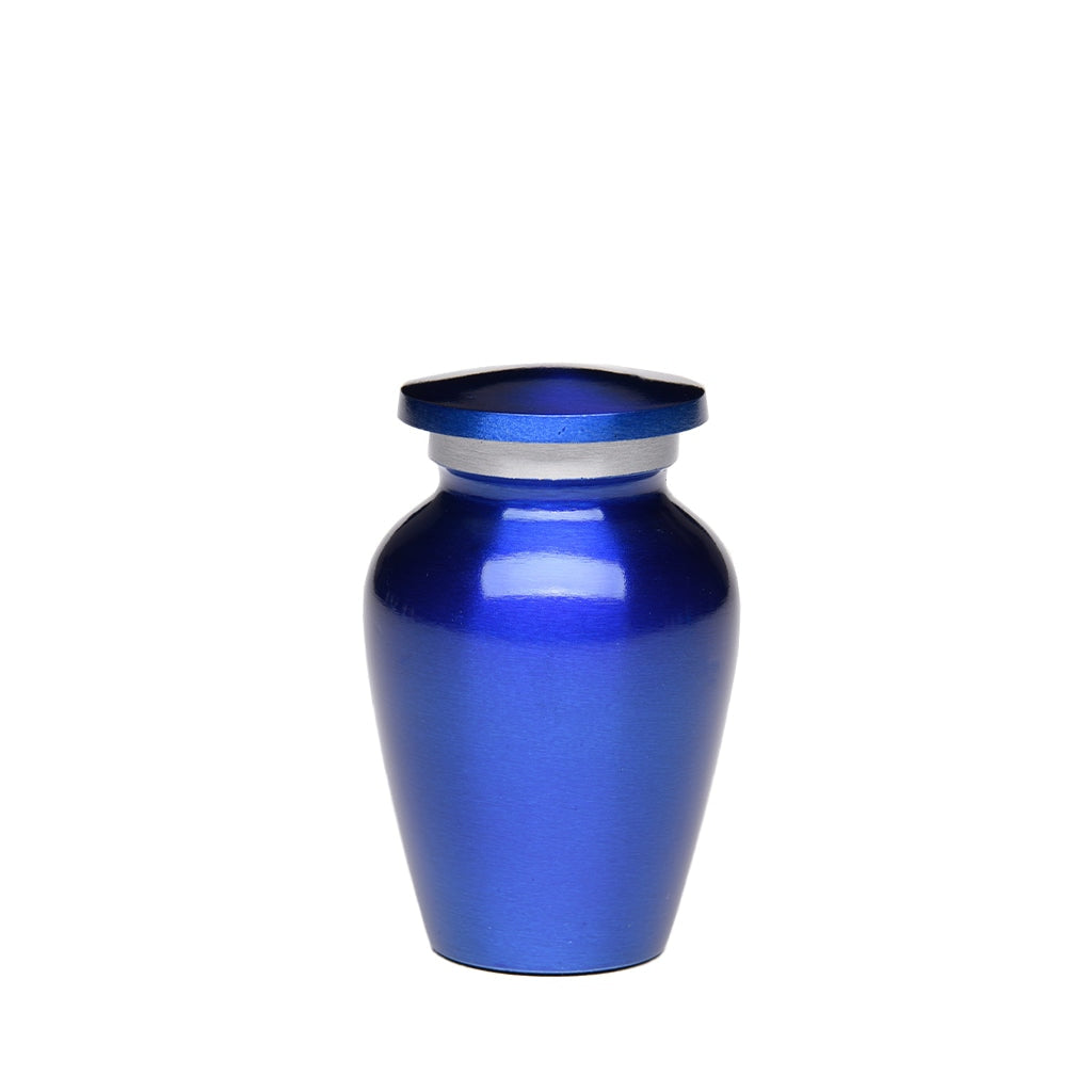 Blue Classic Alloy Keepsake Urn 