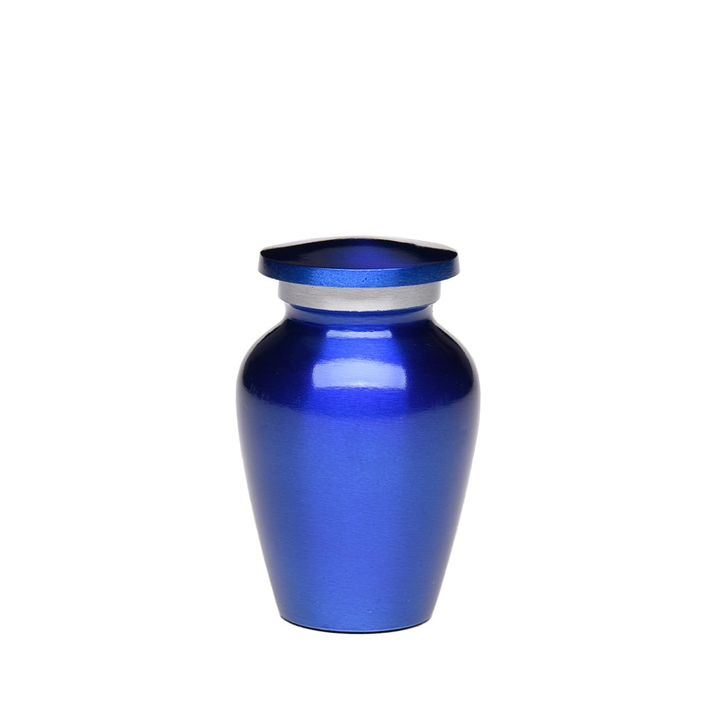 IMPERFECT SELECTION - KEEPSAKE Classic Alloy urn -Color Perfection - High-Gloss Cobalt