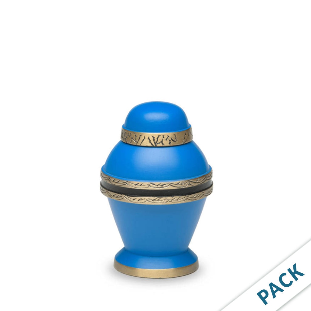 CLEARANCE ~ KEEPSAKE Brass Urn -1962- Dome Top - Pack of 10 Deep Blue
