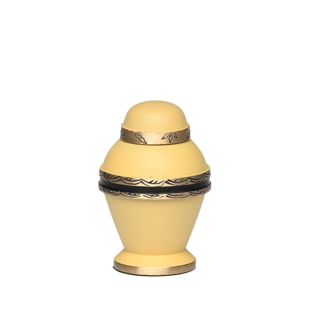 CLEARANCE ~ KEEPSAKE Brass Urn -1962- Dome Top Golden Sand