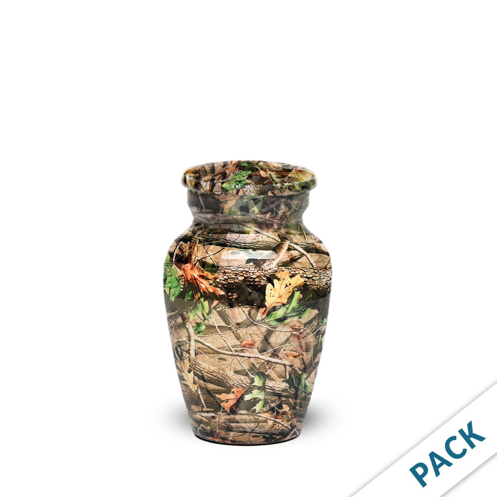 KEEPSAKE -Classic Alloy Urn -1981- Camouflage Design - Pack of 10