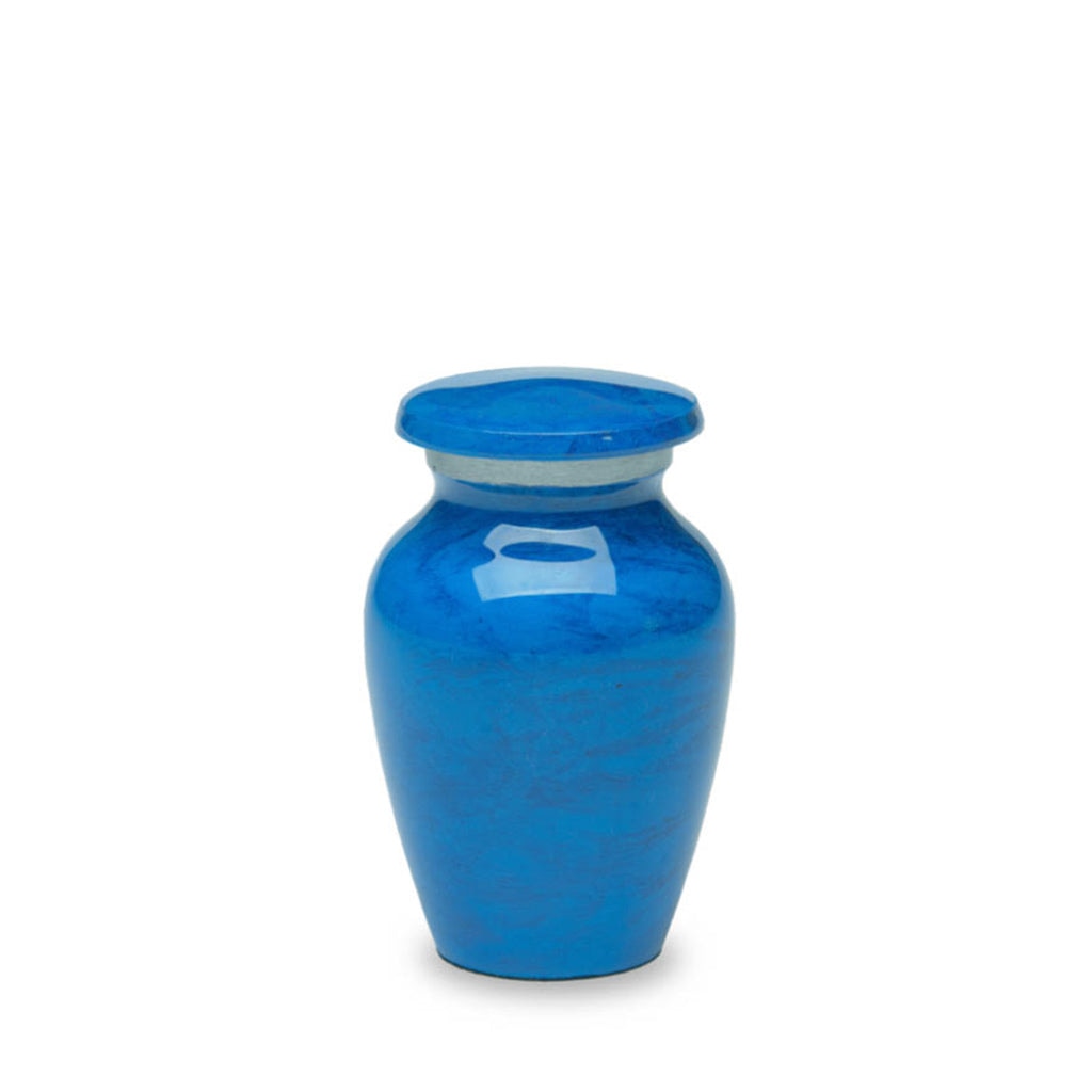 KEEPSAKE Alloy urn -Swirl Pattern 1995-BLUE
