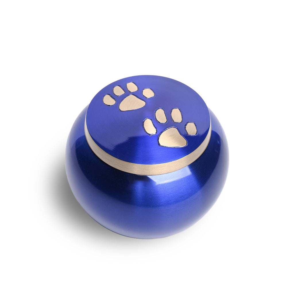 MEDIUM Brass "Journey" Pet urn - 2011- ColorWay Blue
