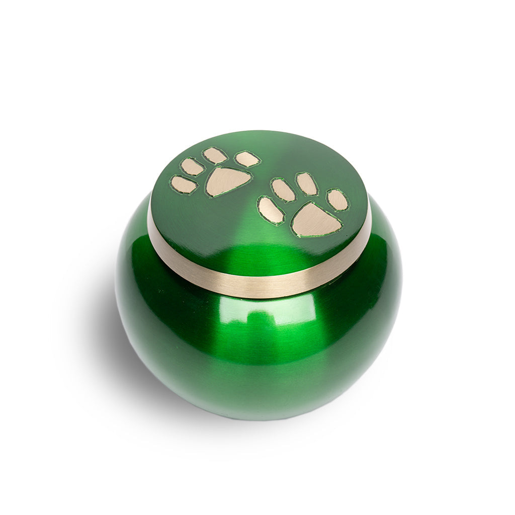 MEDIUM Brass "Journey" Pet urn - 2011- ColorWay Green