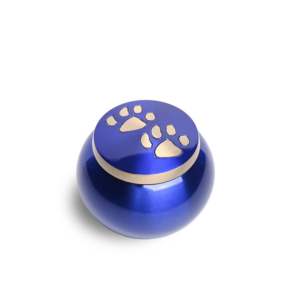 SMALL Brass "Journey" Pet urn - 2011- ColorWay Blue