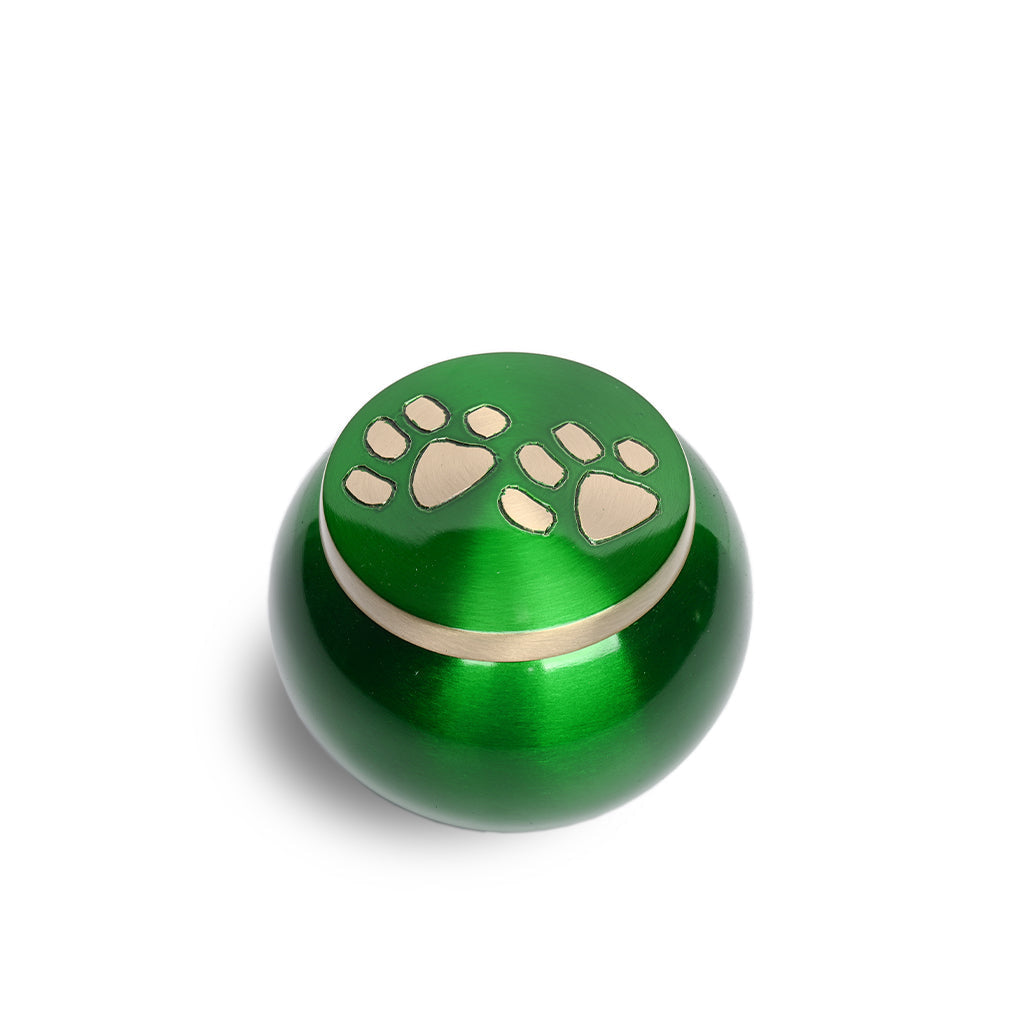 SMALL Brass "Journey" Pet urn - 2011- ColorWay Green