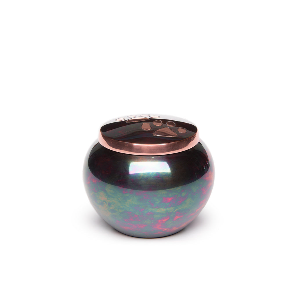 SMALL Brass Pet Urn -2012 "Journey" - Raku finish
