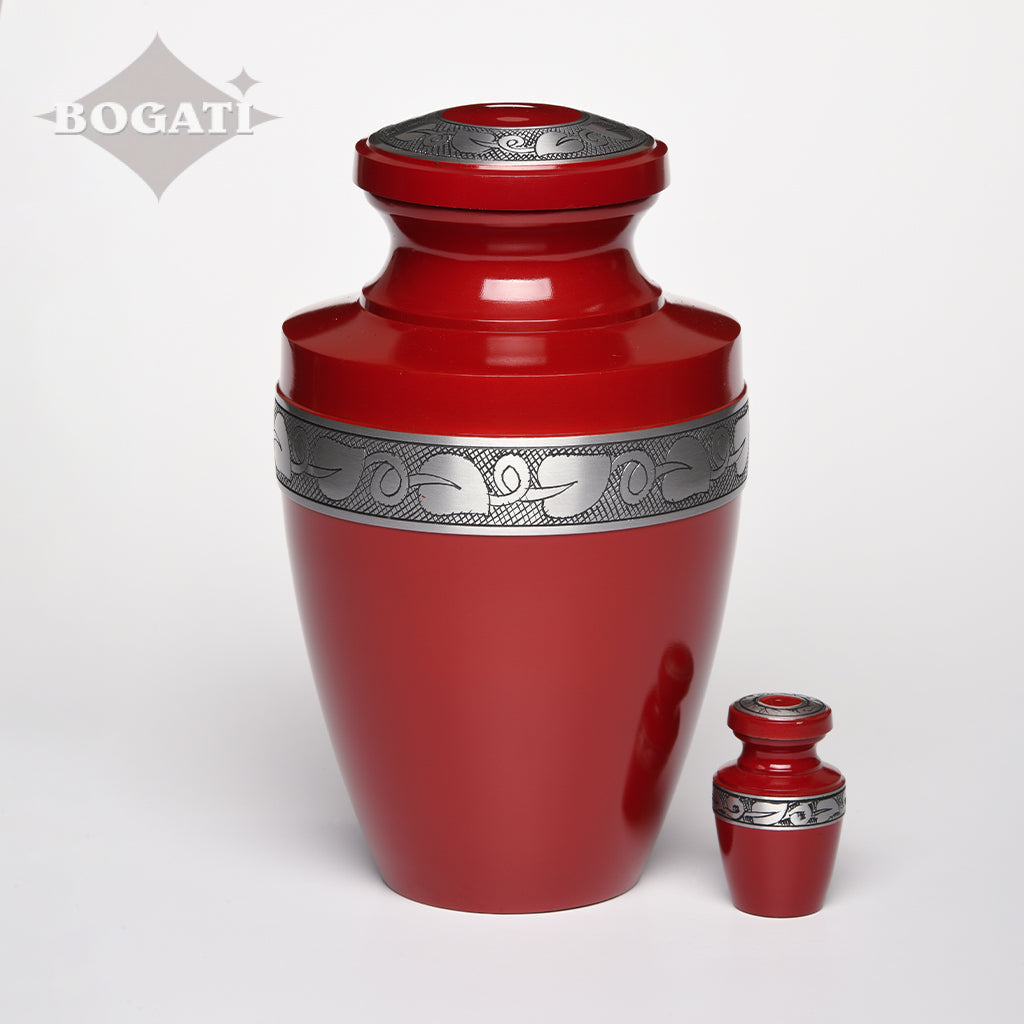 KEEPSAKE - Alloy Urn -2116- Grecian with Bogati Jasmine Border