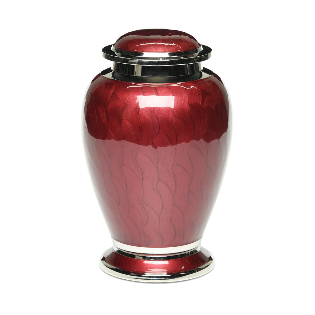 IMPERFECT SELECTION - ADULT - Brass Urn -2571- Gleaming Enamel with Nickel Banding