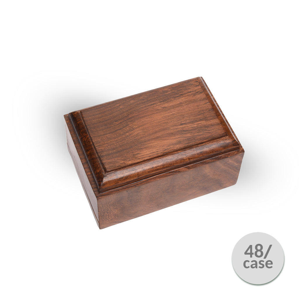 EXTRA SMALL Rosewood Urn -2705- Bevel Edge - Case of 48