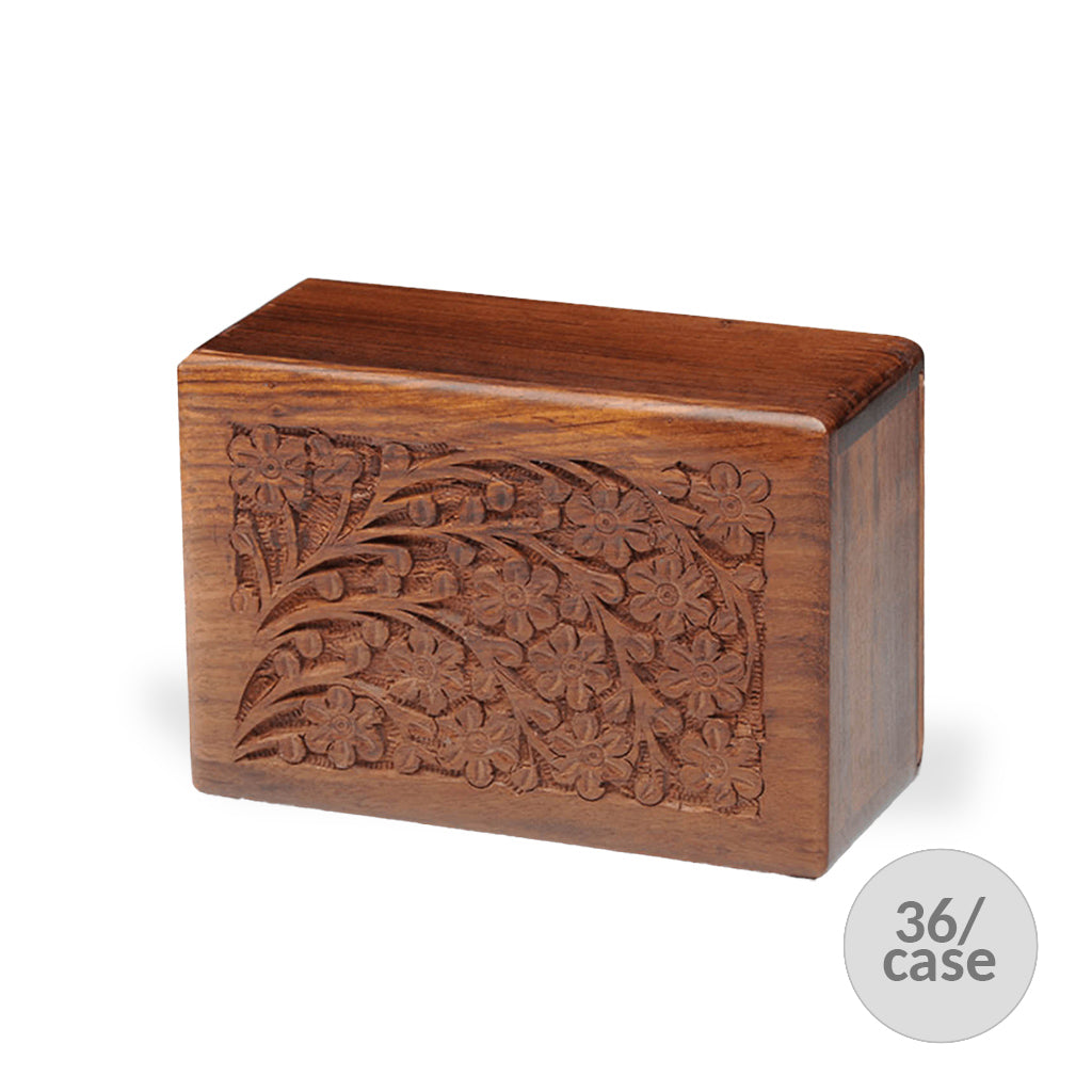 SMALL Rosewood Urn -2720 - Tree of Life - Case of 36