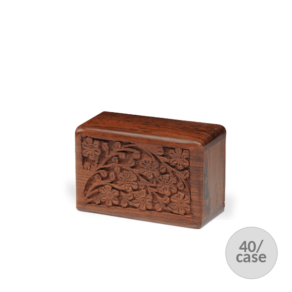 EXTRA SMALL Rosewood Urn -2720 - Tree of Life - Case of 40