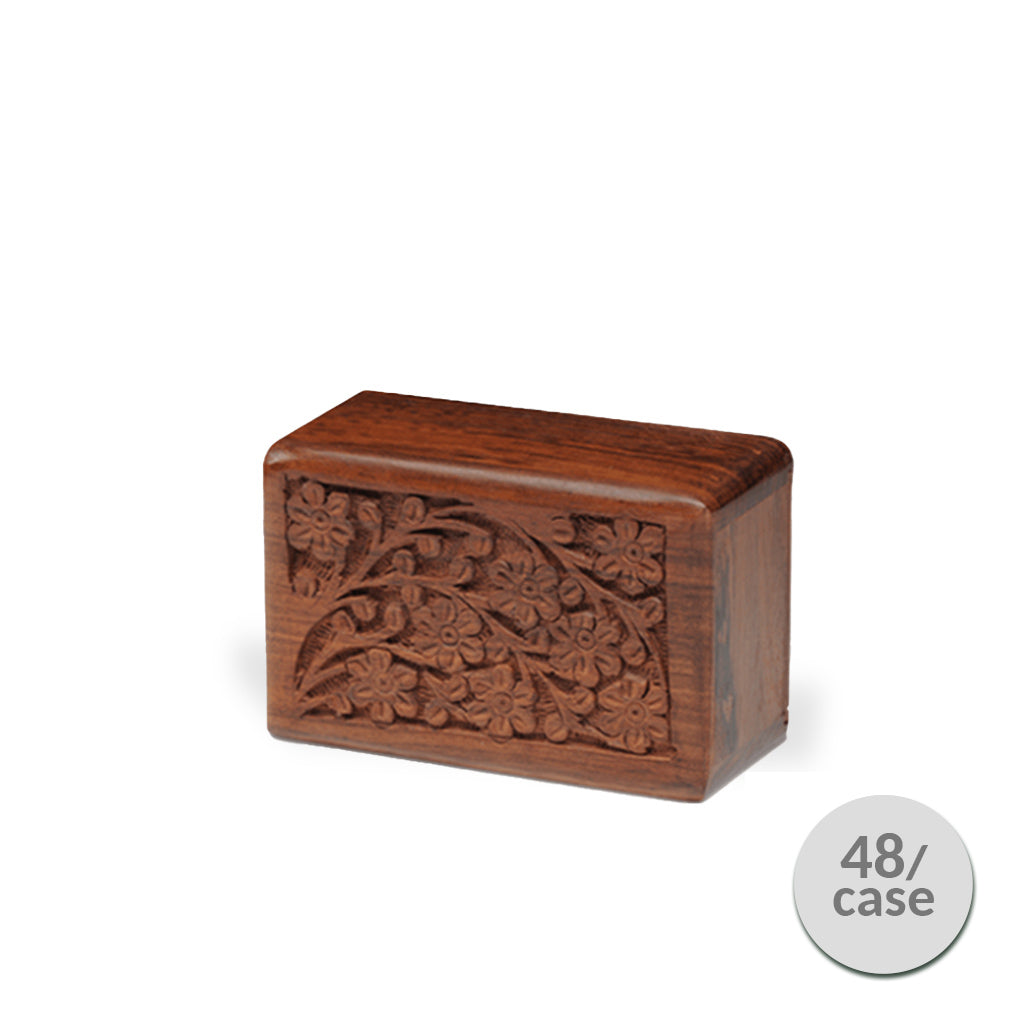 EXTRA SMALL Rosewood Urn -2720 - Tree of Life - Case of 48