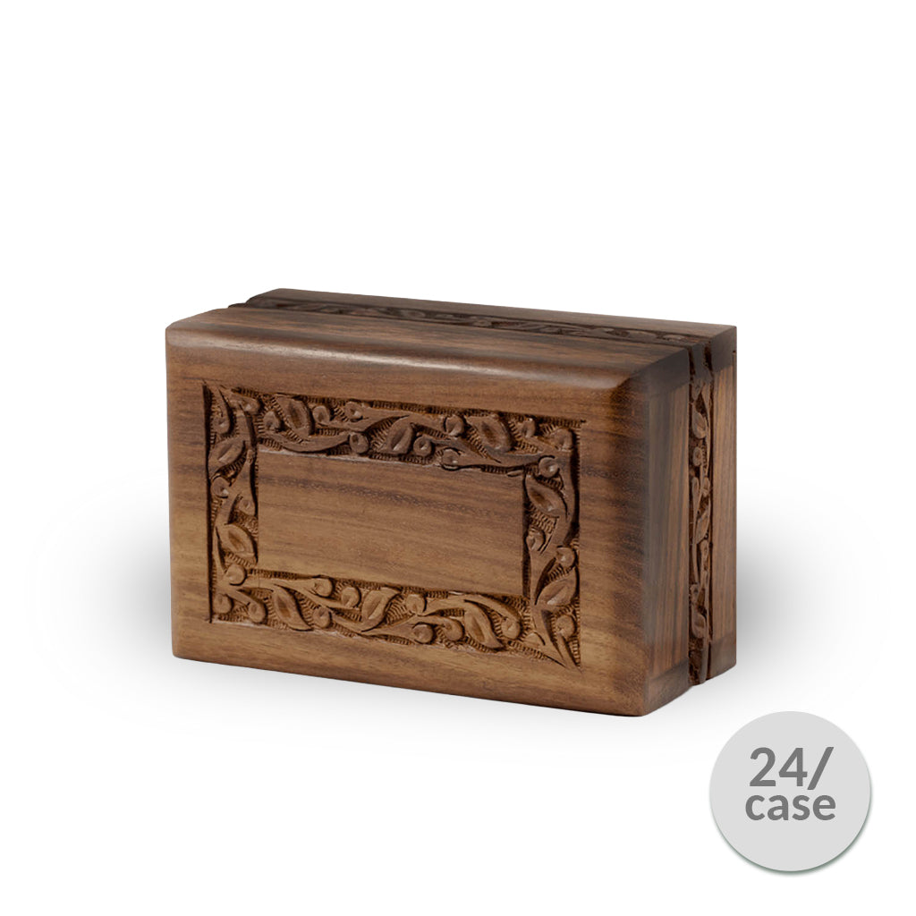 SMALL - Rosewood Border Urn -2742- Slide-out base - Case of 24