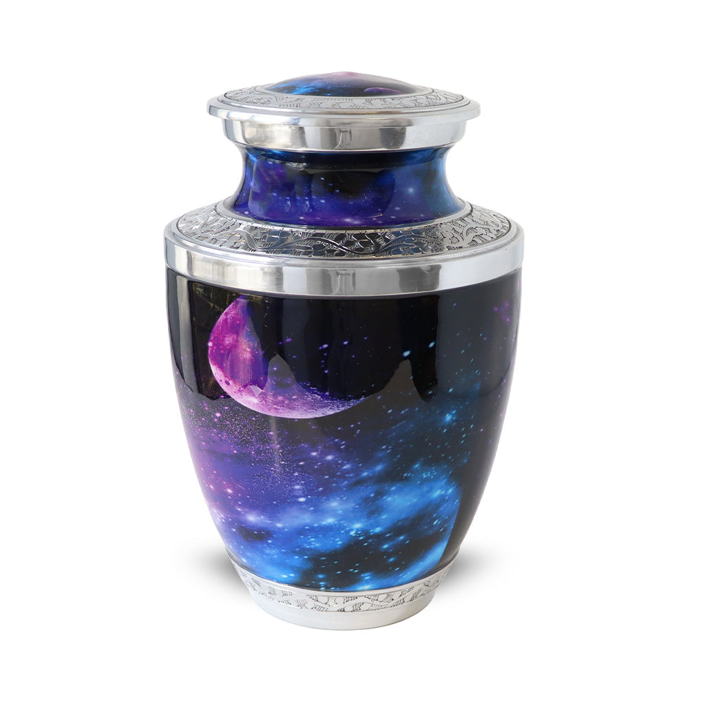 ADULT - Alloy Urn -3340 - Galaxy Collection: Stellar Blue-Purple Stellar