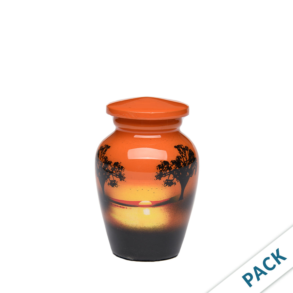 KEEPSAKE -Classic Alloy Urn -4010– ORANGE SUNSET -Pack of 10
