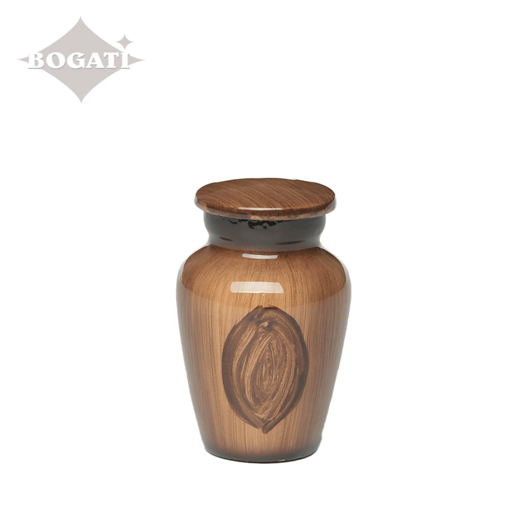 Keepsake Wood Grain Alloy Urn | Bogati Urn Company