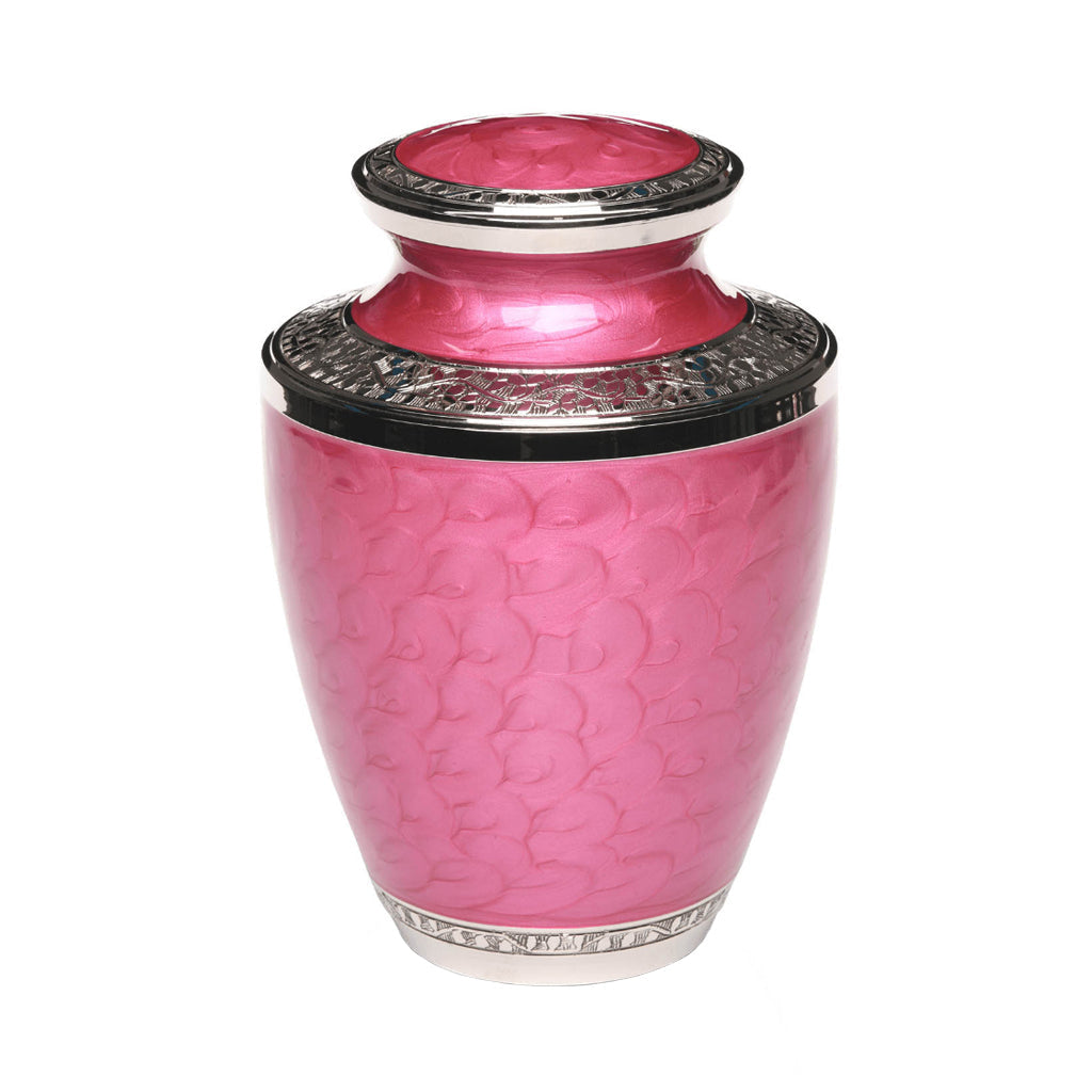 IMPERFECT SELECTION - ADULT - Nickel plated Brass Urn Enamel 5-55 Silver-Bands