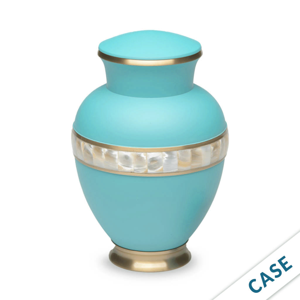 ADULT - Brass -5000-2 - Matte Mother of Pearl - Case of 6 Turquoise