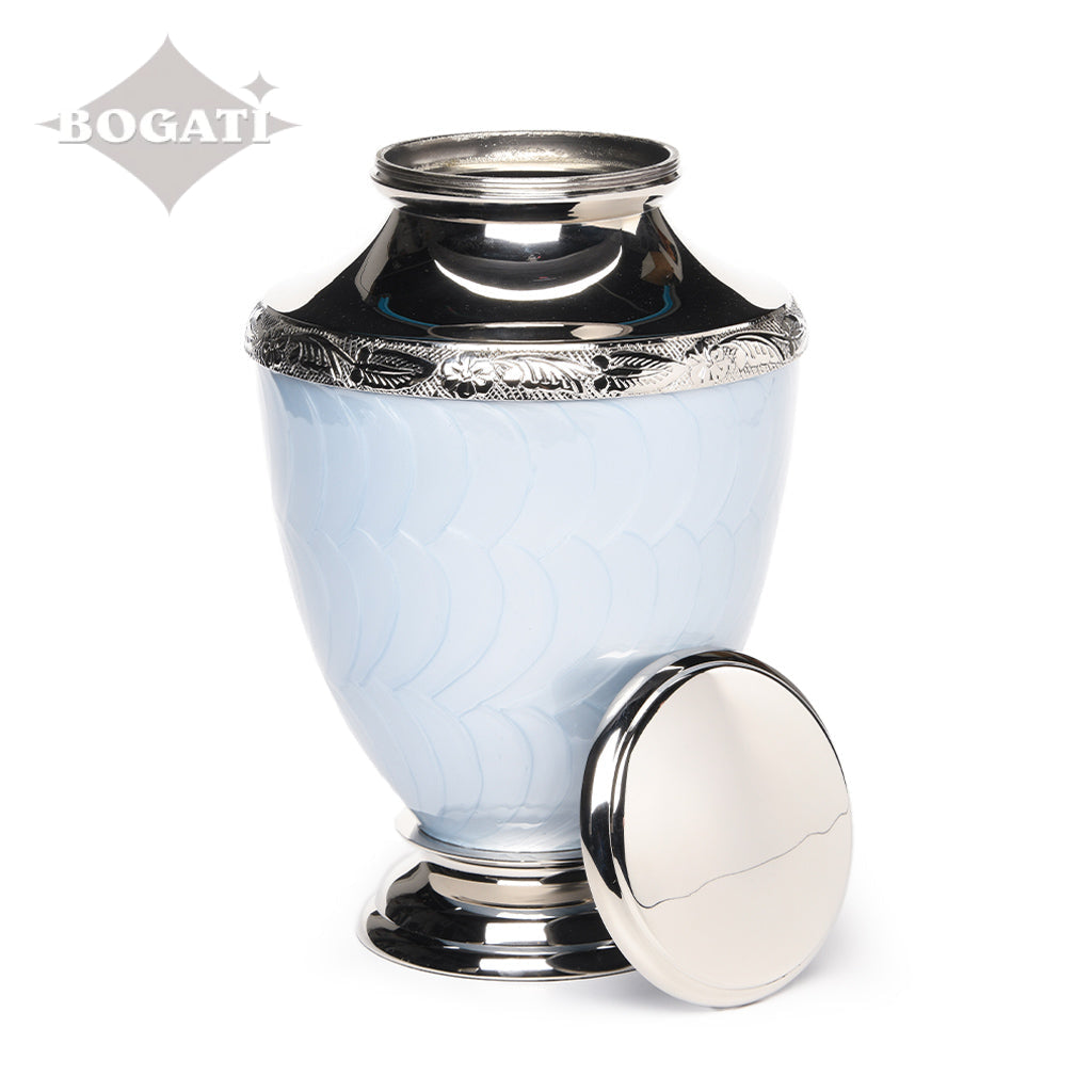 ADULT Brass-Alloy Urn -5600- Nickel Plated Brass & Enamel